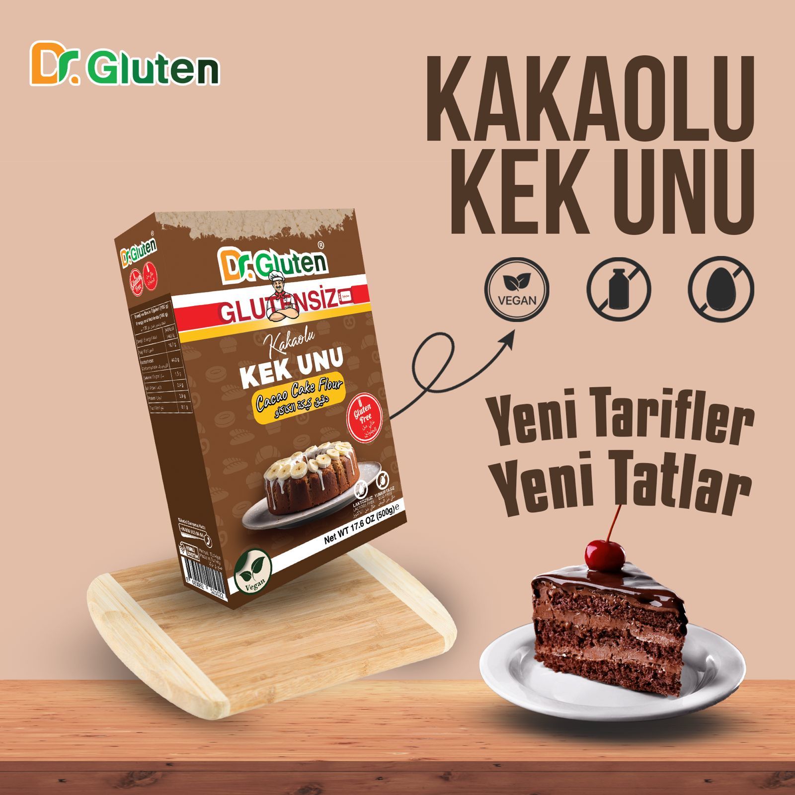 Dr. Gluten Kakaolu Kek Unu 500 gr
