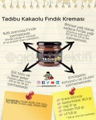Abdurrahman Tatlıcı Tadıbu Kakaolu %35 Fındık Ezmesi 330 Gr