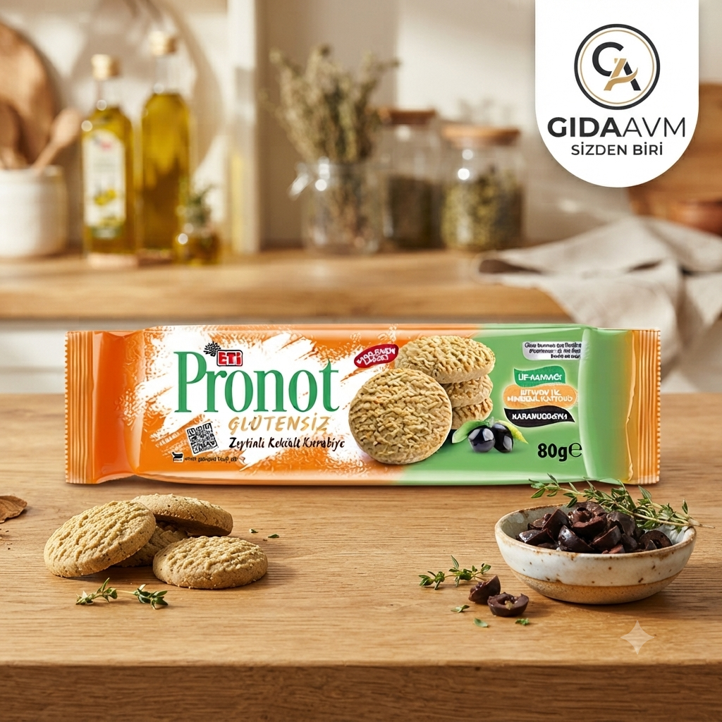 Pronot Glutensiz Zeytinli Kekikli Kurabiye 80 gr